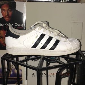 Classic black and white adidas sneakers